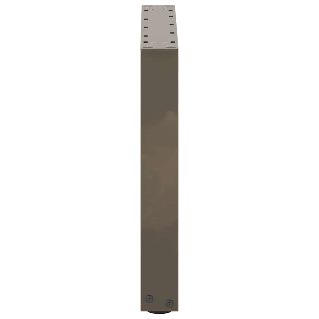 Kavos staliuko kojelės, U formos, 2 vnt., natūralus plienas, 50x(42-43) cm, plienas