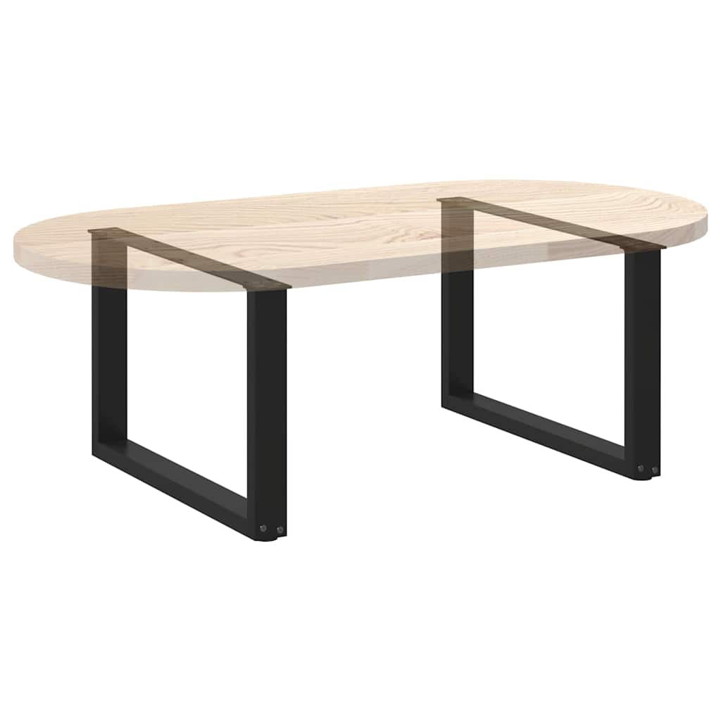 Kavos staliuko kojelės, 2 vnt., juodos, 60x(42-43) cm, plienas, U formos