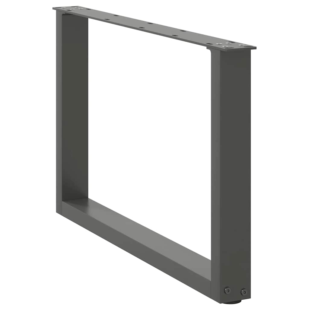 Kavos staliuko kojelės, 2 vnt., antracito spalvos, 60x(42-43) cm, plienas