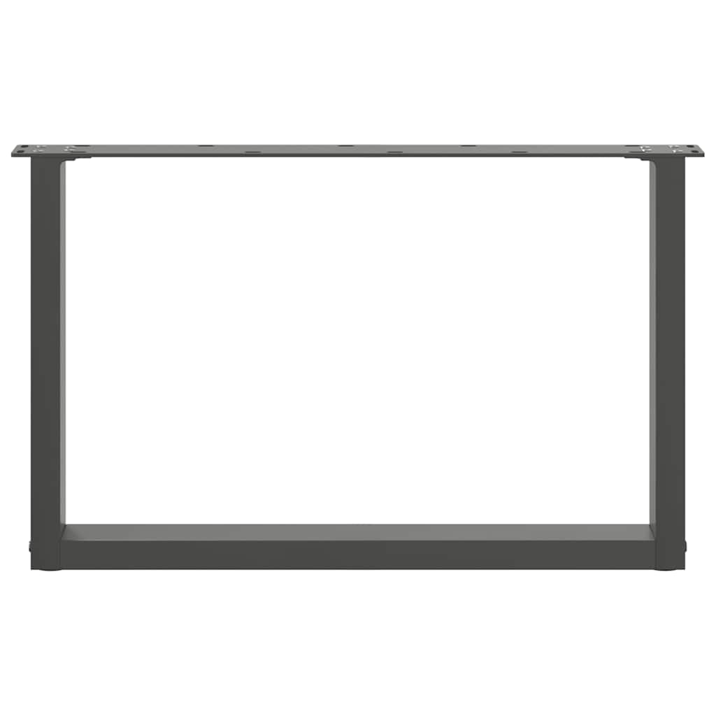 Kavos staliuko kojelės, 2 vnt., antracito spalvos, 60x(42-43) cm, plienas