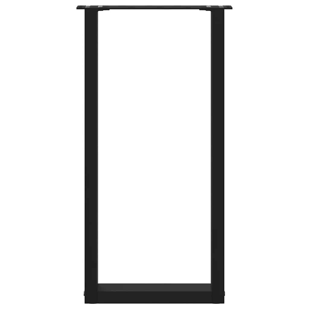 Konsolinio stalo kojelės, U formos, 2 vnt., juodos, 28x(72-73) cm, plienas