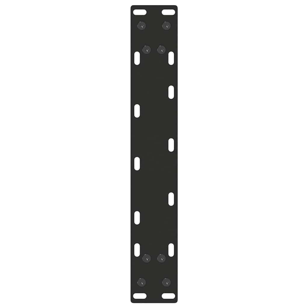 Konsolinio stalo kojelės, U formos, 2 vnt., juodos, 28x(72-73) cm, plienas