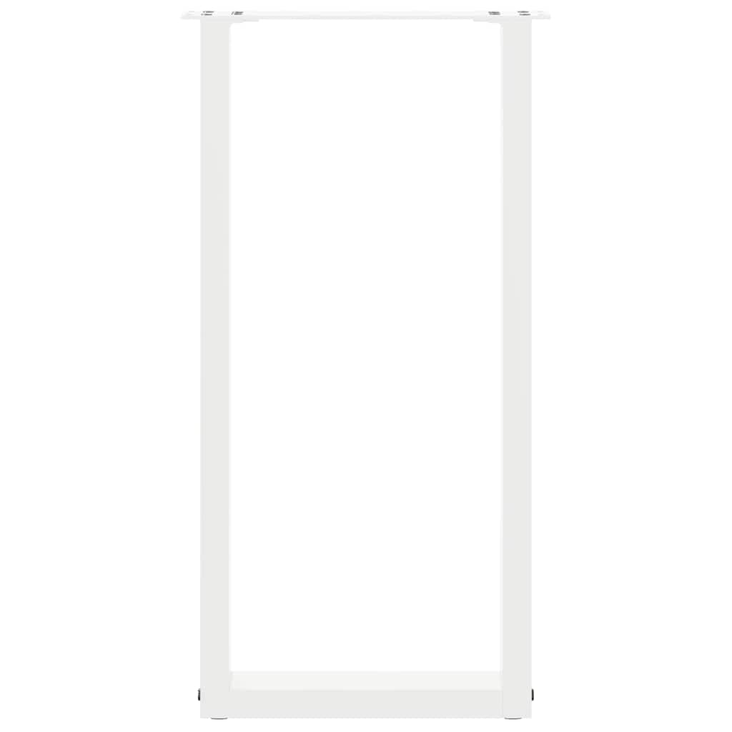 Konsolinio stalo kojelės, U formos, 2 vnt., baltos, 28x(72-73) cm, plienas
