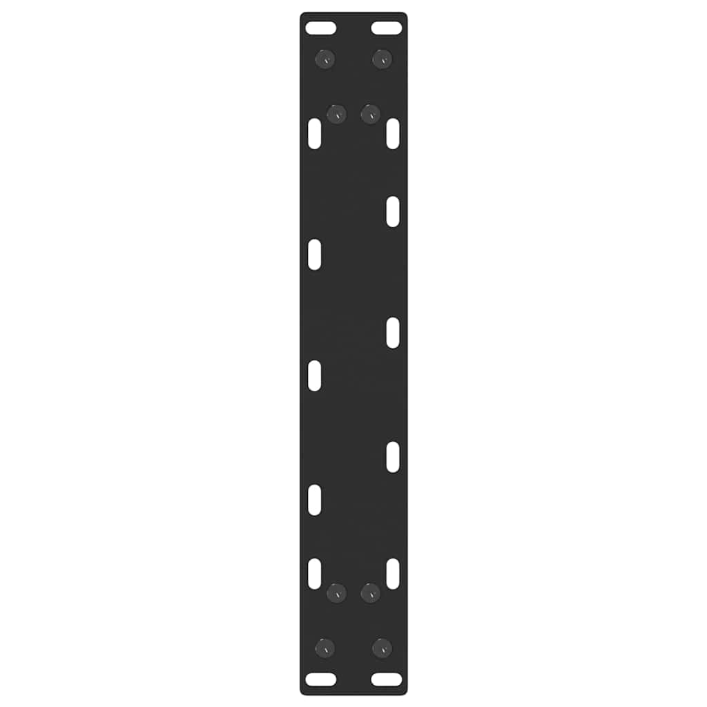 Konsolinio staliuko kojelės, U formos, 2 vnt., juodos, 38x(72-73) cm, plienas
