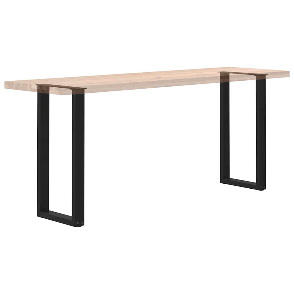 Konsolinio staliuko kojelės, U formos, 2 vnt., juodos, 38x(72-73) cm, plienas