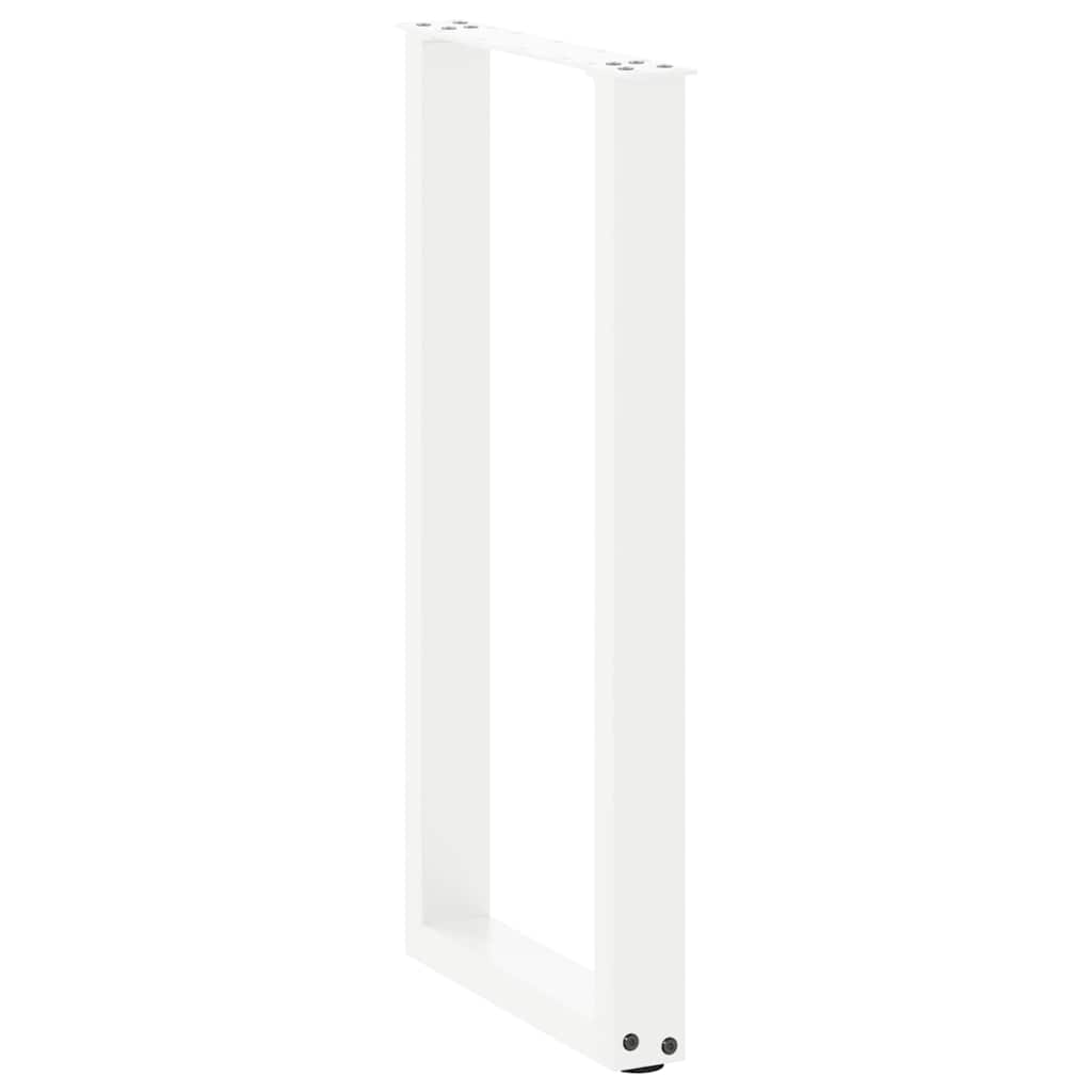 Konsolinio stalo kojelės, U formos, 2 vnt., baltos, 38x(72-73) cm, plienas