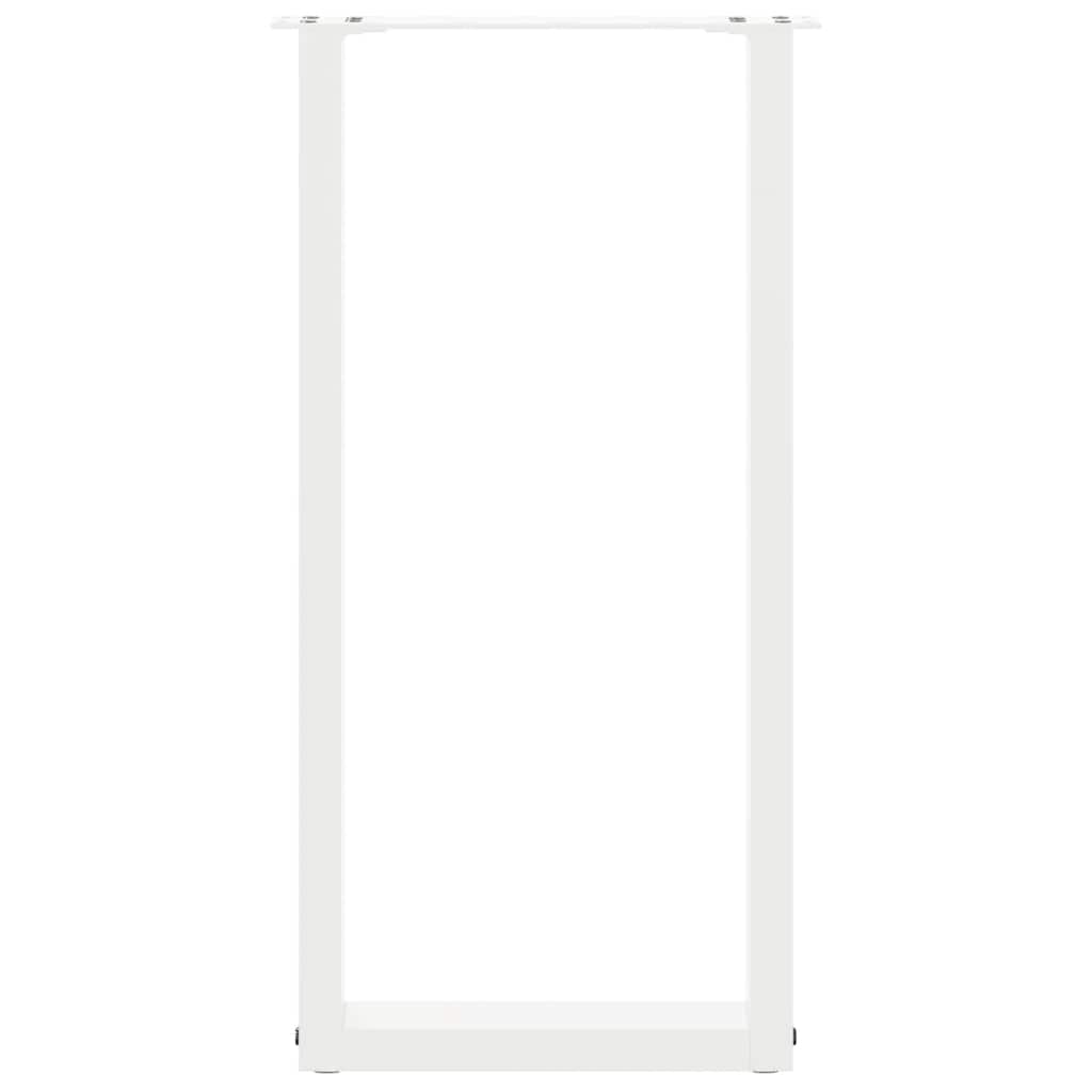 Konsolinio stalo kojelės, U formos, 2 vnt., baltos, 38x(72-73) cm, plienas