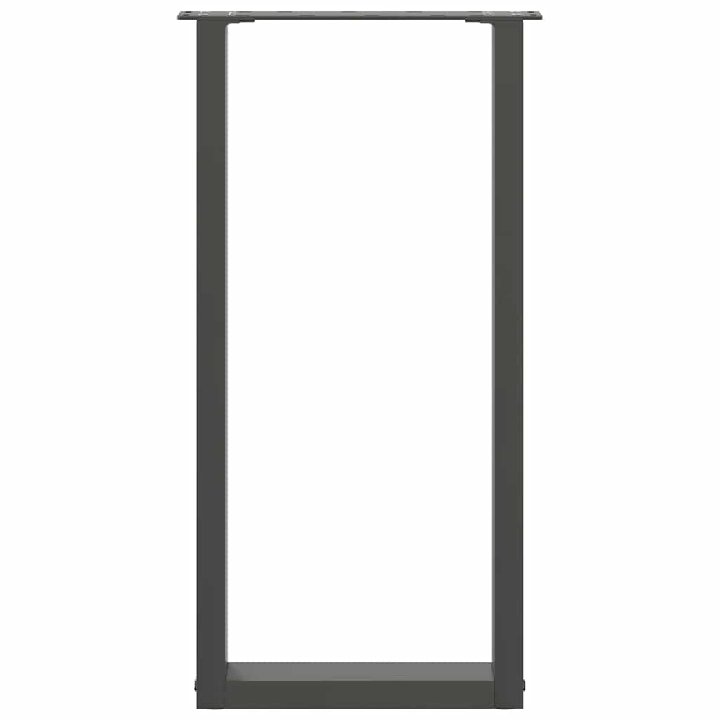Konsolinio stalo kojos, U formos, 2 vnt., antracito spalvos, 38x(72-73) cm, plienas