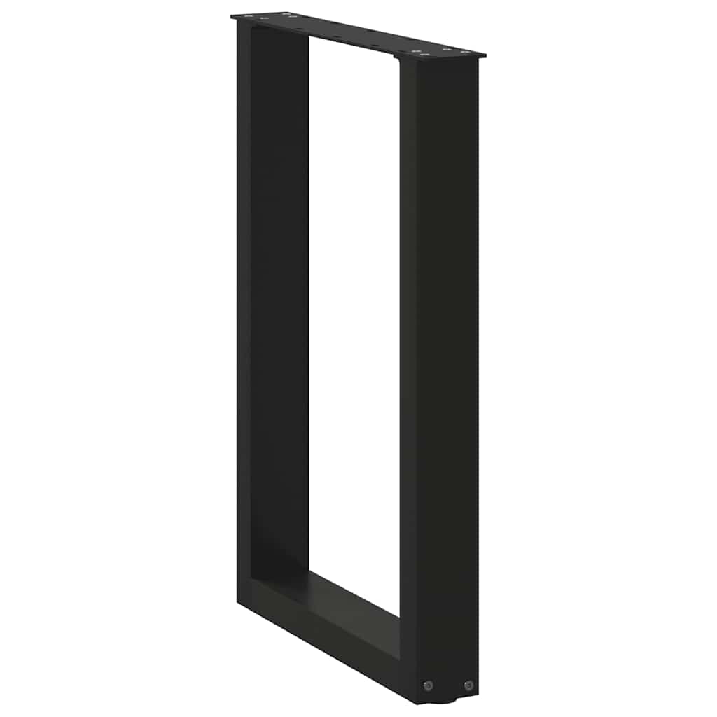 Valgomojo stalo kojelės, U formos, 2 vnt., juodos, 50x(72-73) cm, plienas