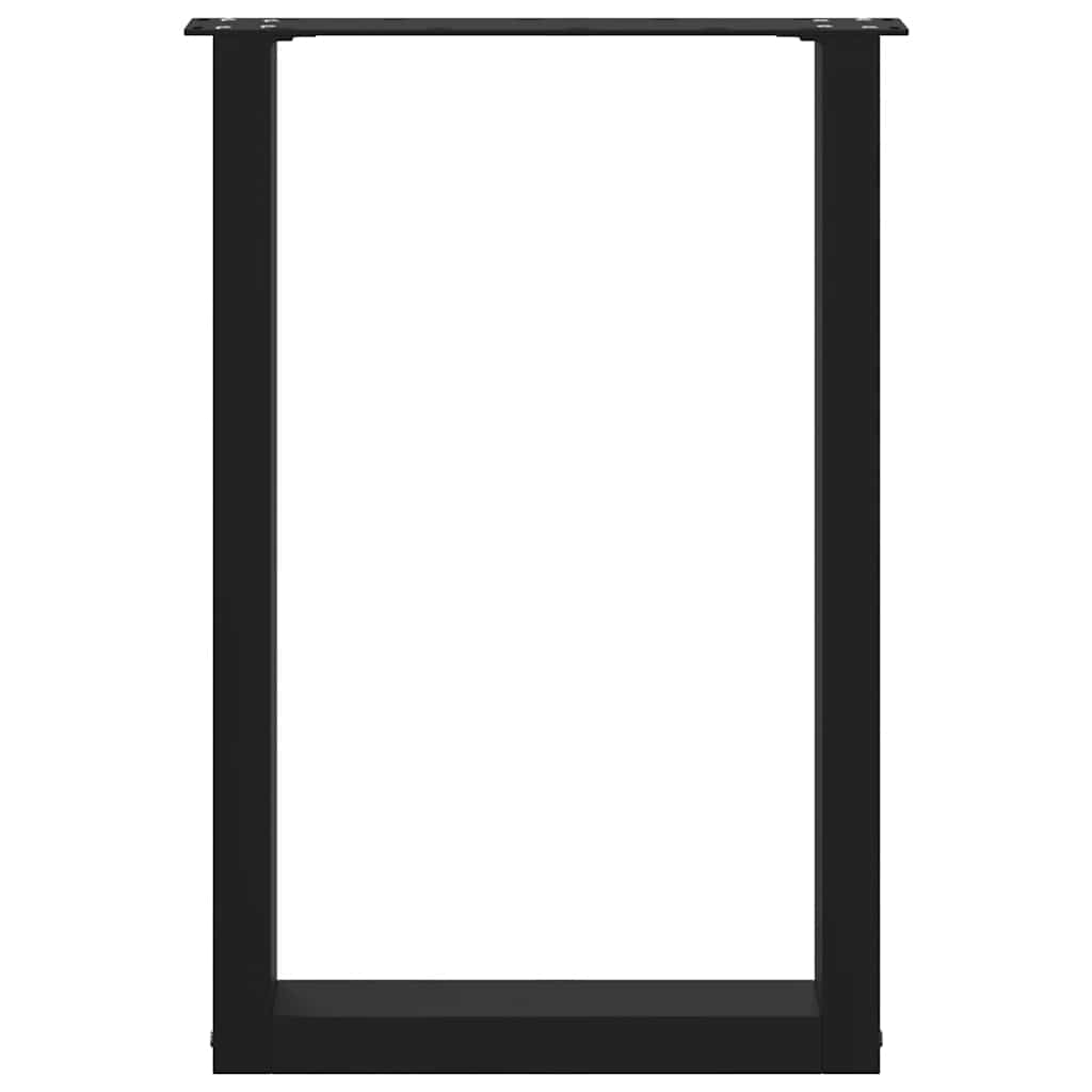 Valgomojo stalo kojelės, U formos, 2 vnt., juodos, 50x(72-73) cm, plienas