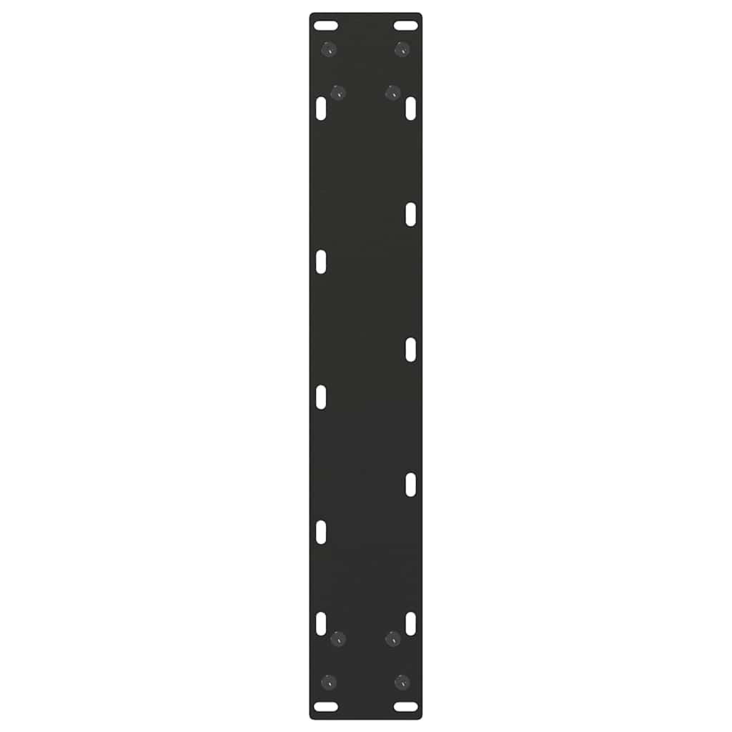 Valgomojo stalo kojelės, U formos, 2 vnt., juodos, 50x(72-73) cm, plienas