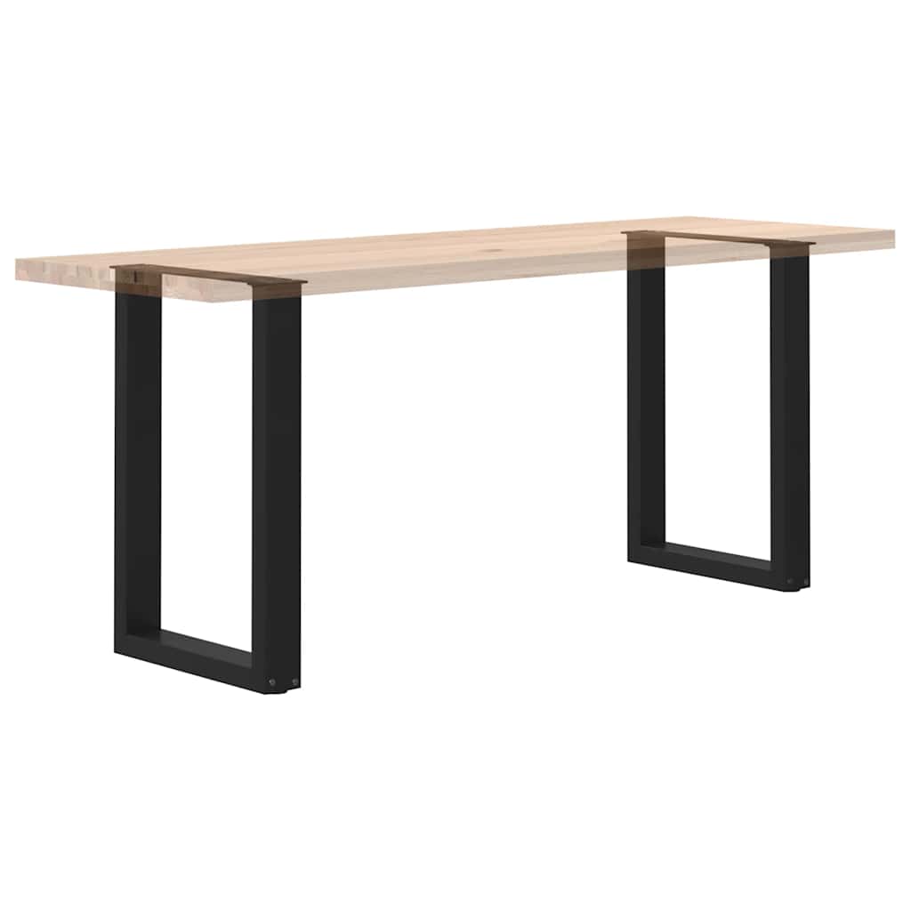 Valgomojo stalo kojelės, U formos, 2 vnt., juodos, 50x(72-73) cm, plienas