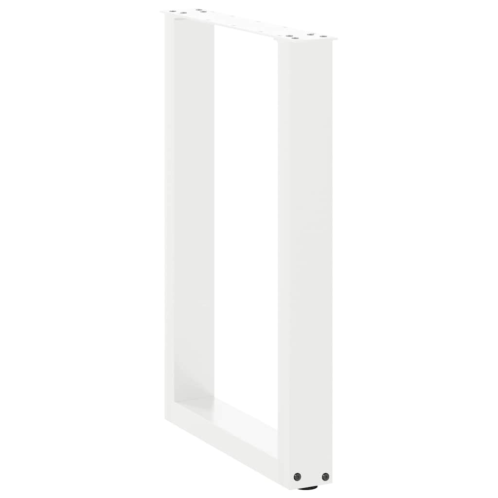 Valgomojo stalo kojelės, 2 vnt., baltos, 50x(72-73) cm, plienas, U formos