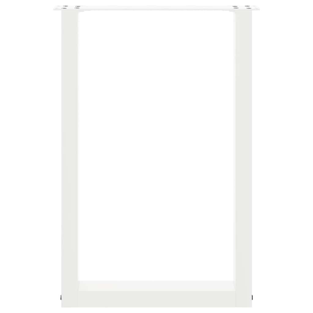 Valgomojo stalo kojelės, 2 vnt., baltos, 50x(72-73) cm, plienas, U formos