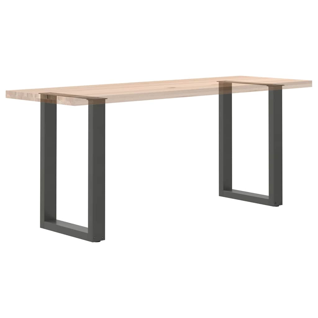 Valgomojo stalo kojos, U formos, 2 vnt., antracito spalvos, 50x(72-73) cm, plienas