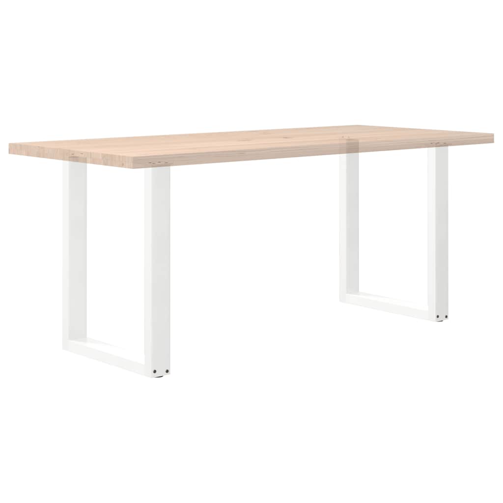 Valgomojo stalo kojelės, 2 vnt., baltos, 60x(72-73) cm, plienas, U formos