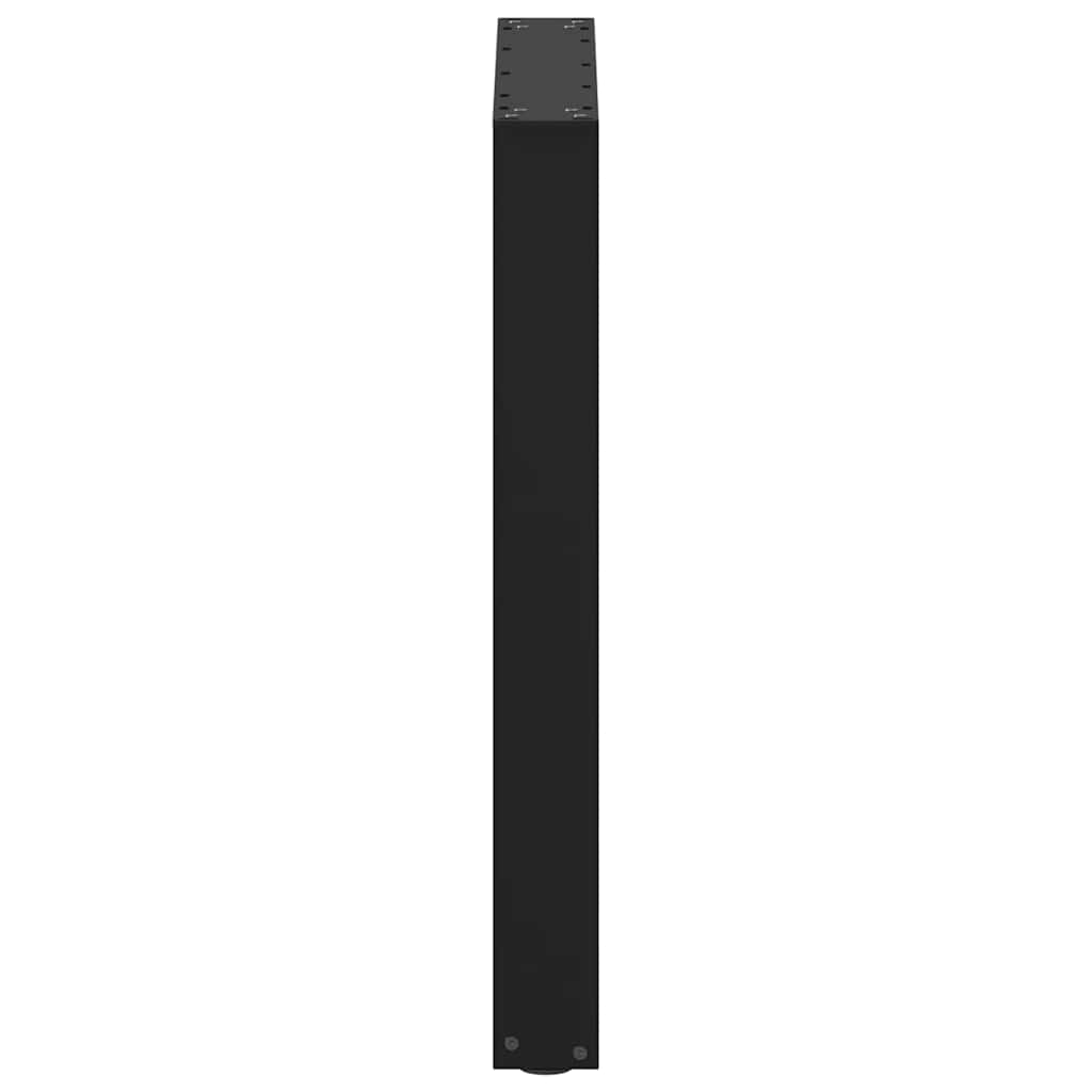 Valgomojo stalo kojelės, 2 vnt., juodos, 70x(72-73) cm, plienas, U formos