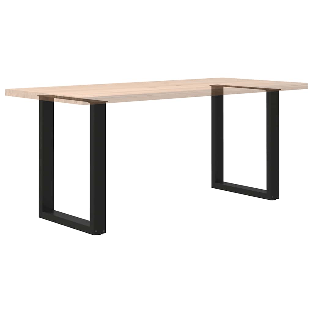 Valgomojo stalo kojelės, 2 vnt., juodos, 70x(72-73) cm, plienas, U formos