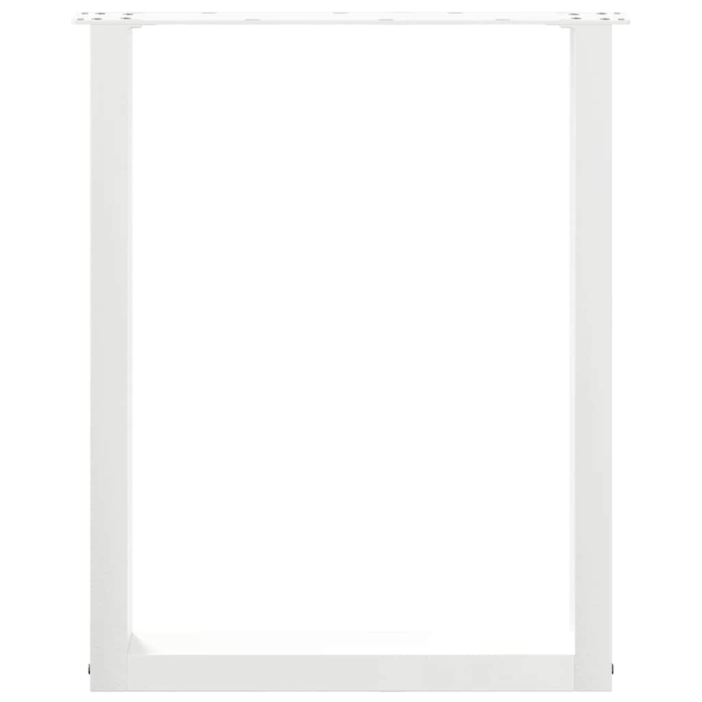 Valgomojo stalo kojelės, 2 vnt., baltos, 70x(72-73) cm, plienas, U formos