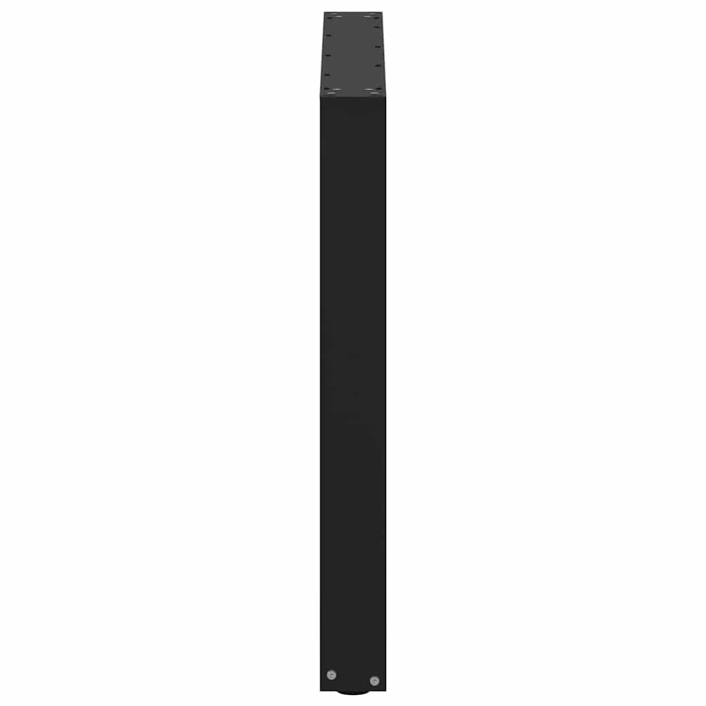 Valgomojo stalo kojelės, 2 vnt., juodos, 80x(72-73) cm, plienas, U formos