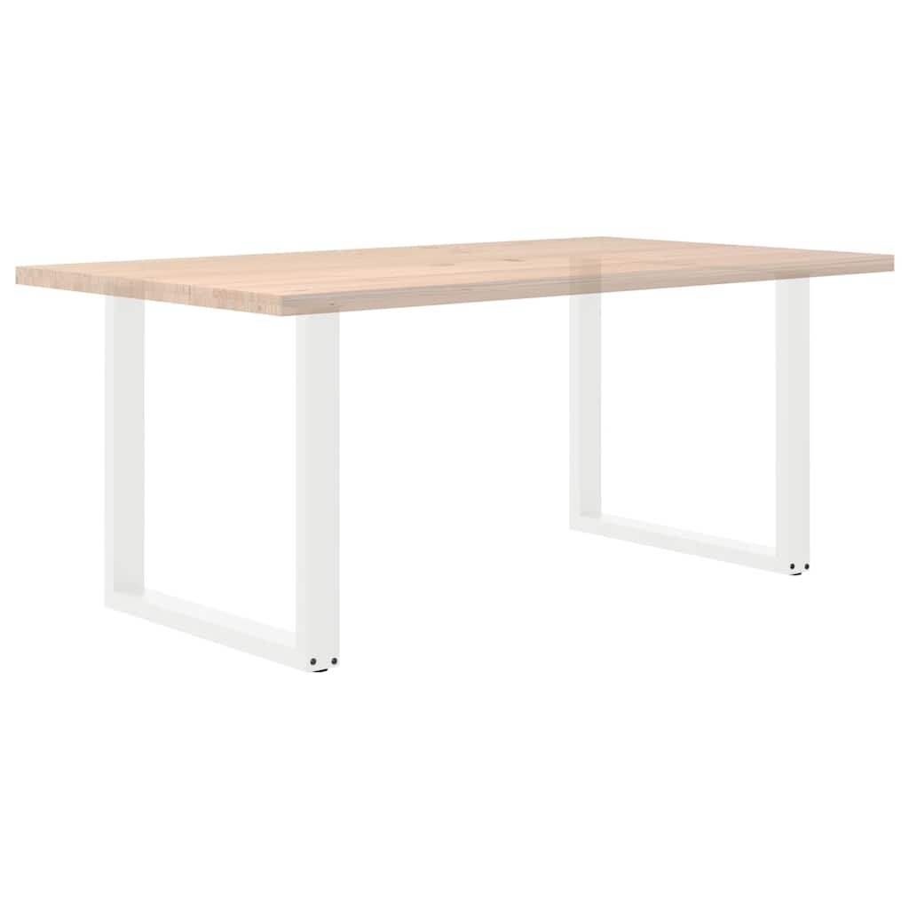 Valgomojo stalo kojelės, 2 vnt., U formos, baltos, 80x(72-73) cm, plienas