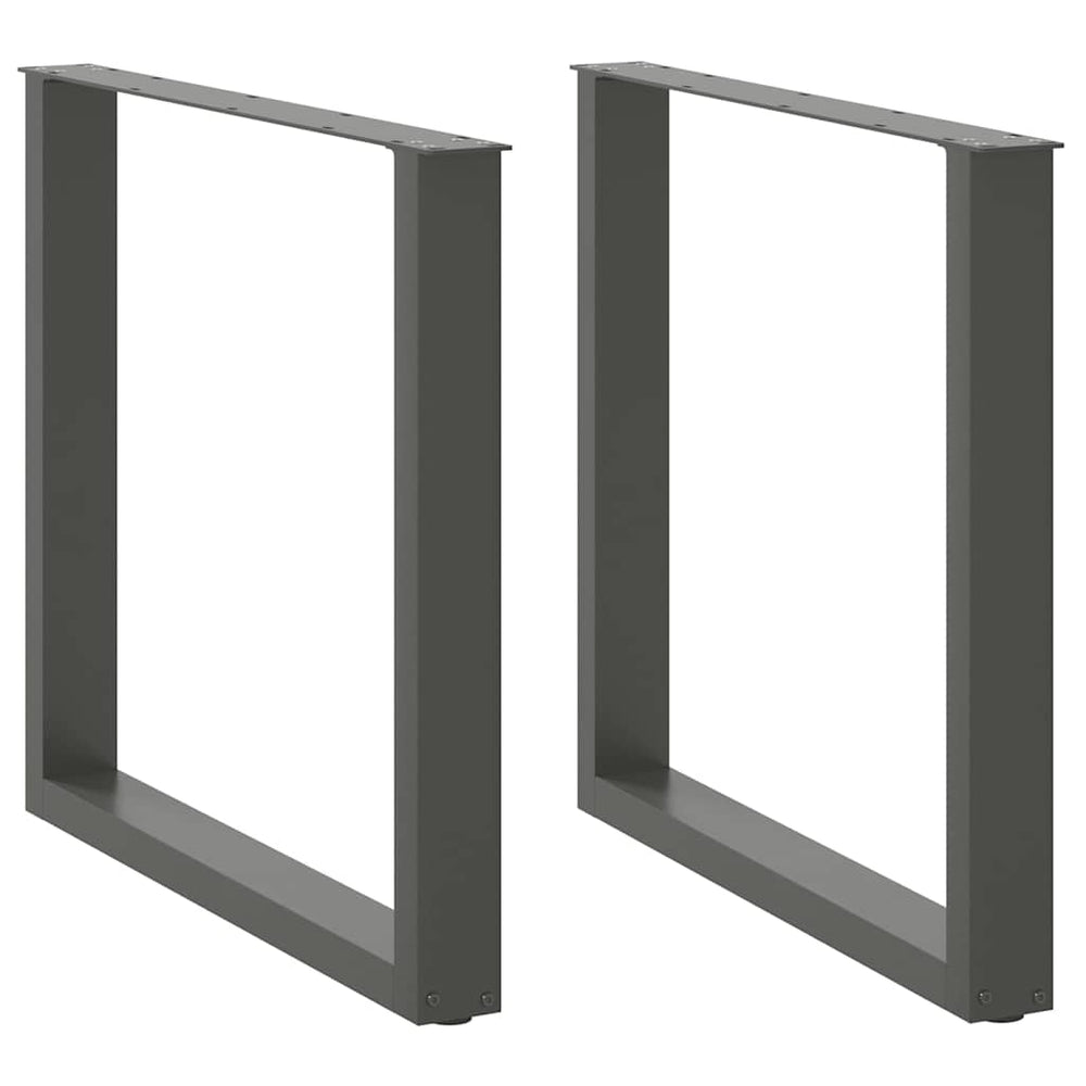 Valgomojo stalo kojos, 2 vnt., antracito spalvos, 80x(72-73) cm, plienas, U formos