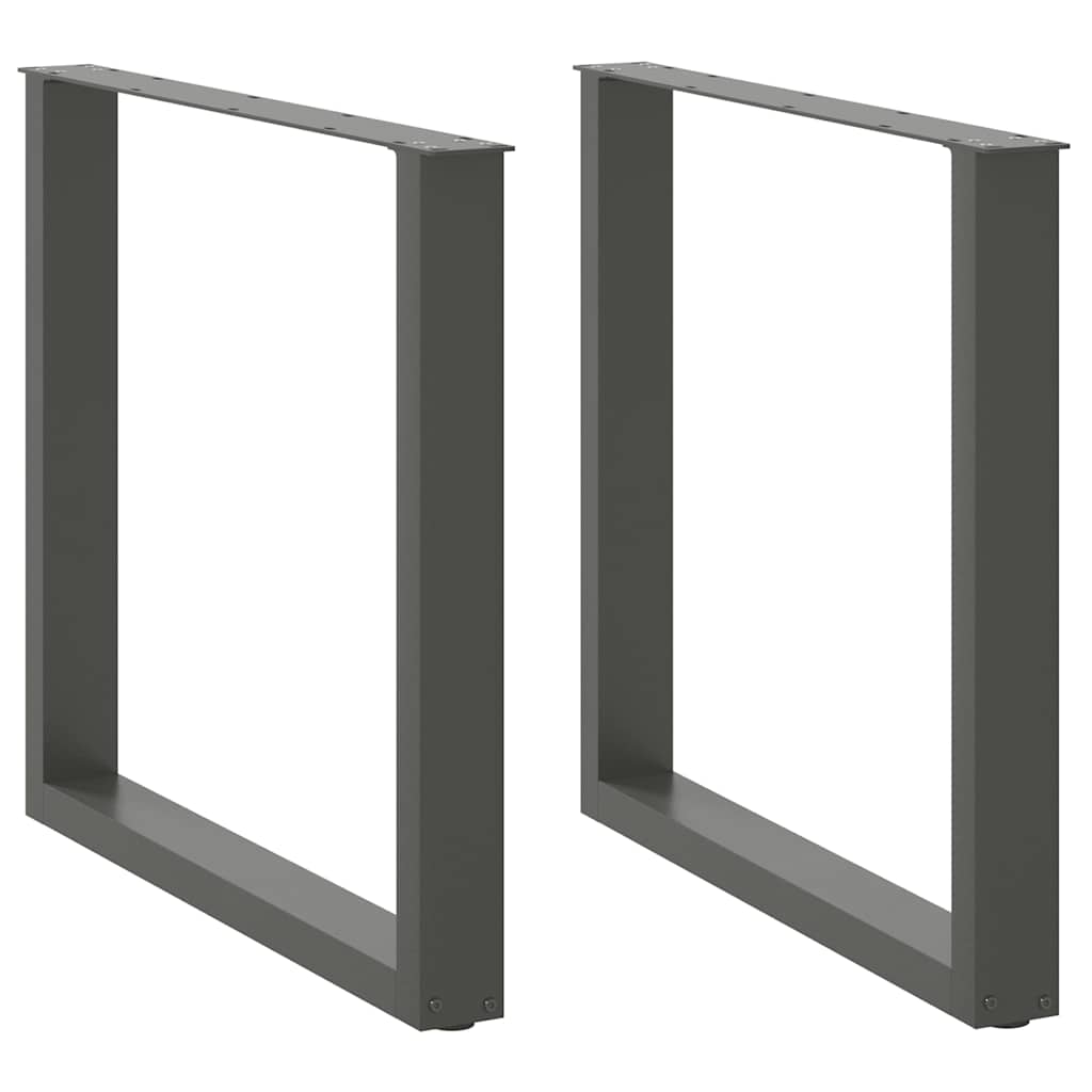 Valgomojo stalo kojos, 2 vnt., antracito spalvos, 80x(72-73) cm, plienas, U formos