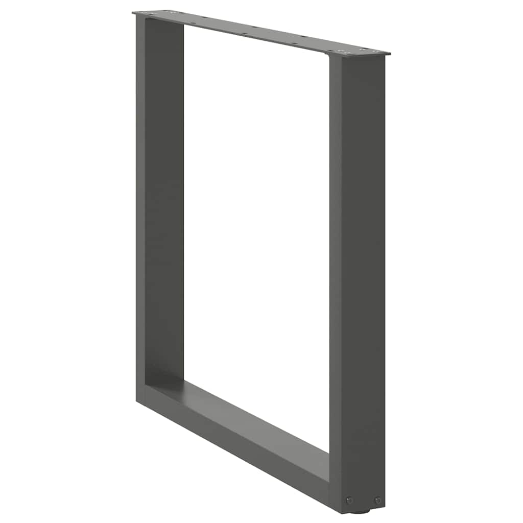 Valgomojo stalo kojos, 2 vnt., antracito spalvos, 80x(72-73) cm, plienas, U formos