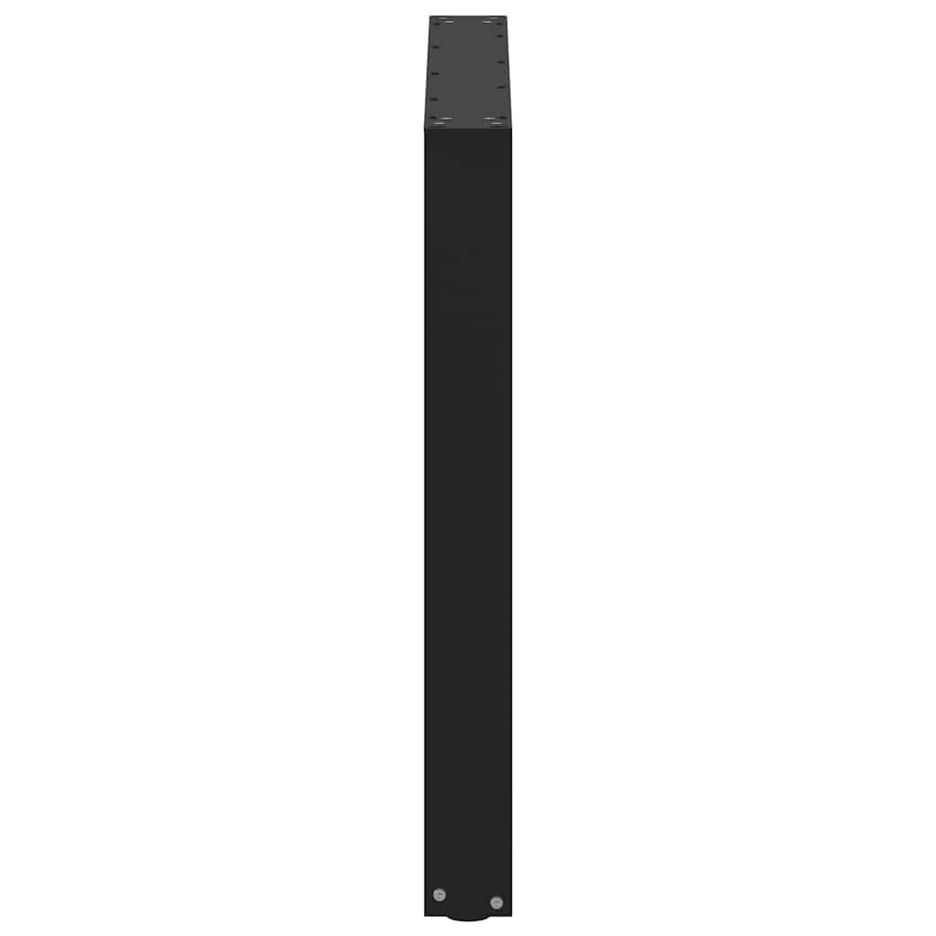 Valgomojo stalo kojelės, 2 vnt., juodos, 90x(72-73) cm, plienas, U formos