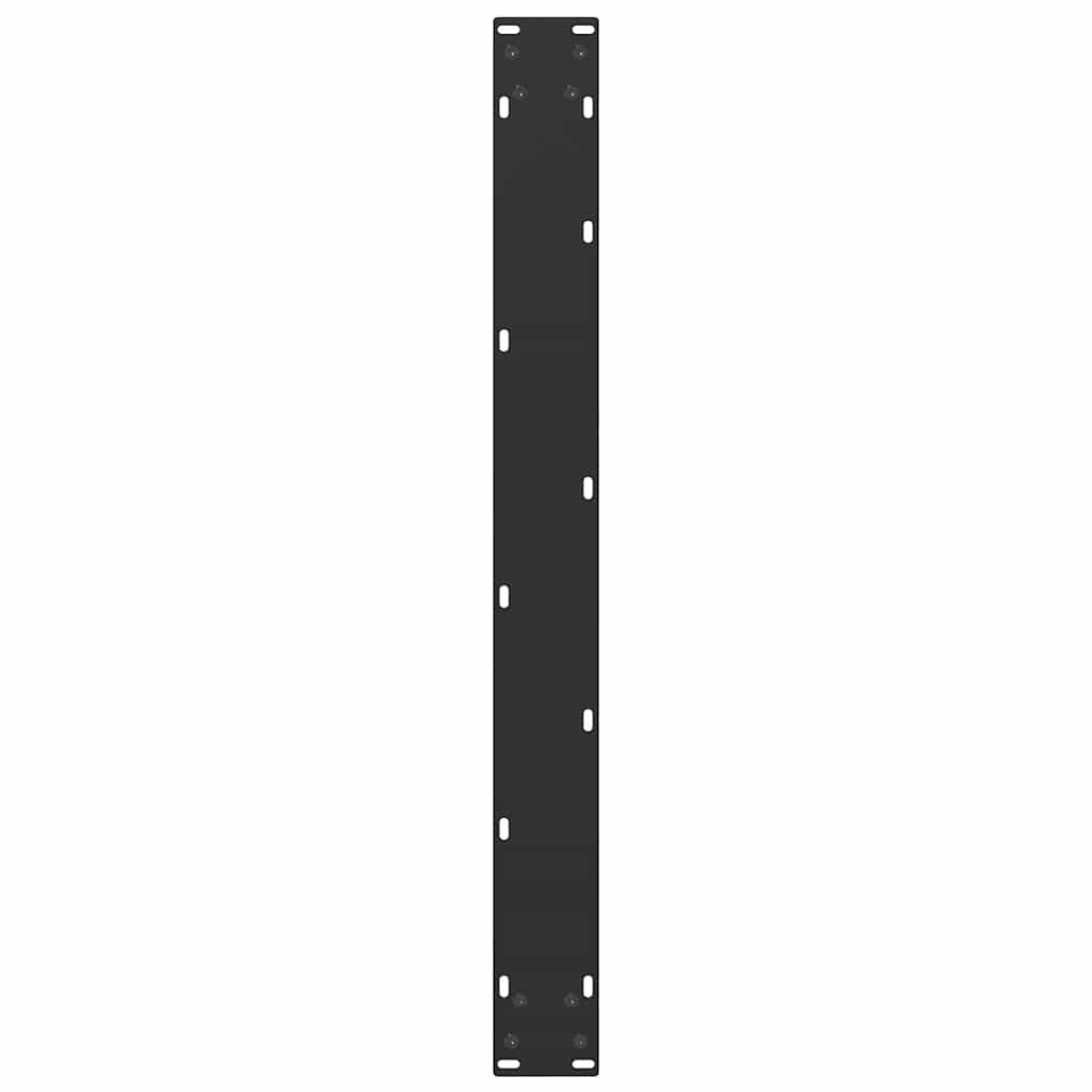 Valgomojo stalo kojelės, 2 vnt., juodos, 90x(72-73) cm, plienas, U formos