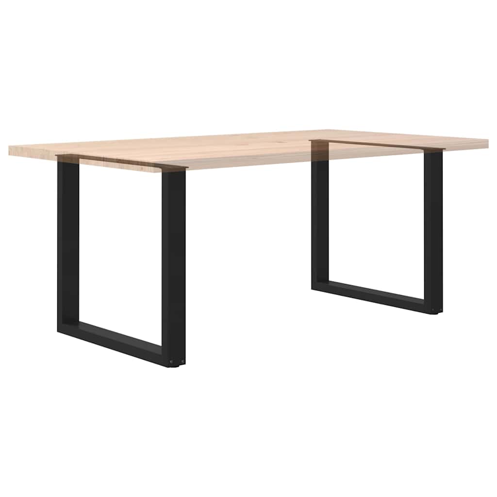 Valgomojo stalo kojelės, 2 vnt., juodos, 90x(72-73) cm, plienas, U formos