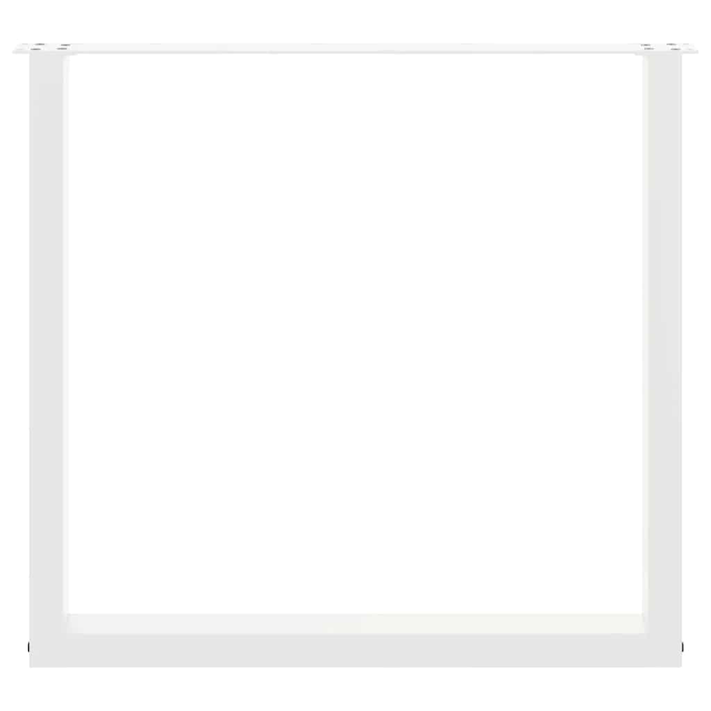 Valgomojo stalo kojelės, 2 vnt., baltos, 90x(72-73) cm, plienas, U formos