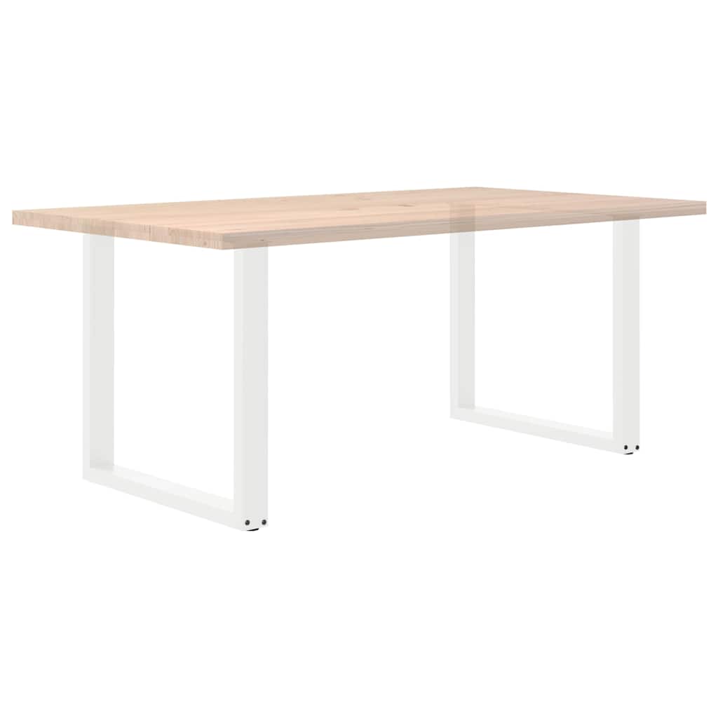 Valgomojo stalo kojelės, 2 vnt., baltos, 90x(72-73) cm, plienas, U formos