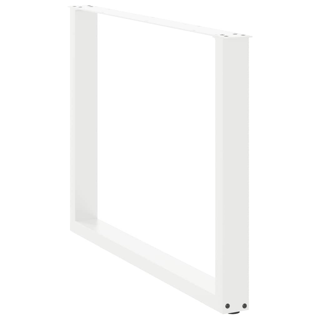 Dining table legs, 2 pcs., white, 100x(72-73) cm, steel, U-shaped