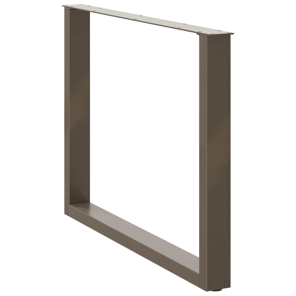 Valgomojo stalo kojelės, U formos, 2 vnt., natūralus plienas, 100 x (72-73) cm, plienas