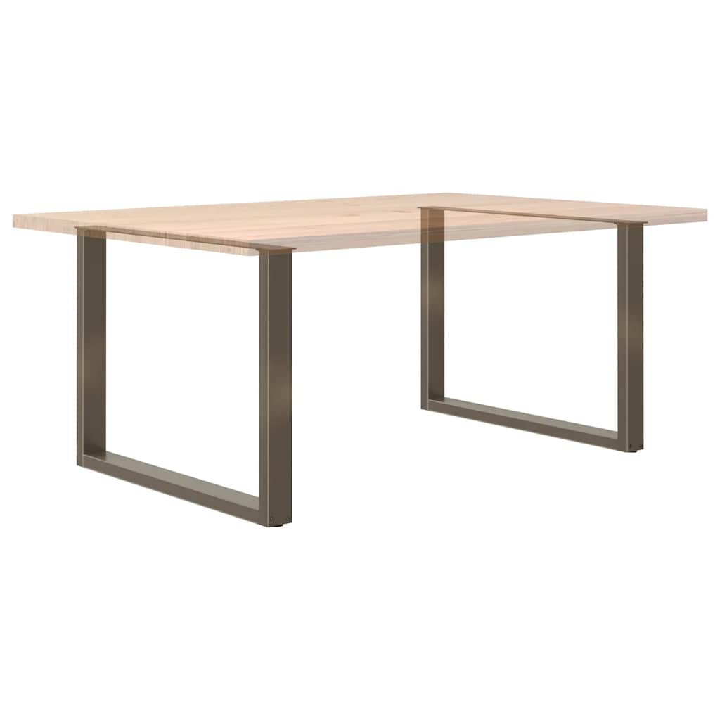 Valgomojo stalo kojelės, U formos, 2 vnt., natūralus plienas, 100 x (72-73) cm, plienas