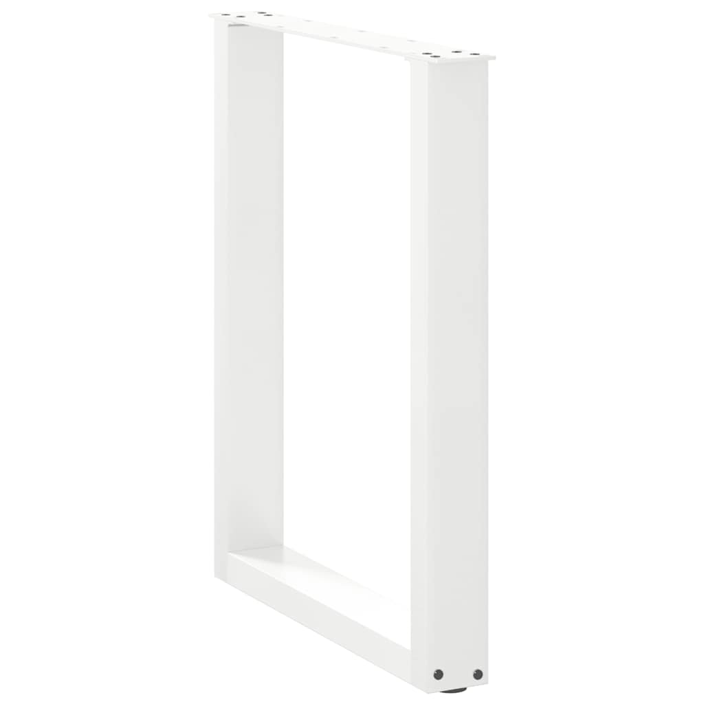 Valgomojo stalo kojelės, 3 vnt., baltos, 70x(72-73) cm, plienas, U formos
