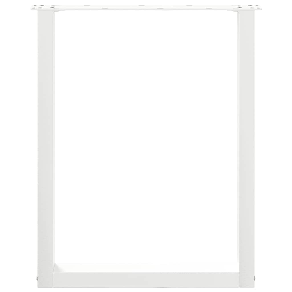 Valgomojo stalo kojelės, 3 vnt., baltos, 70x(72-73) cm, plienas, U formos