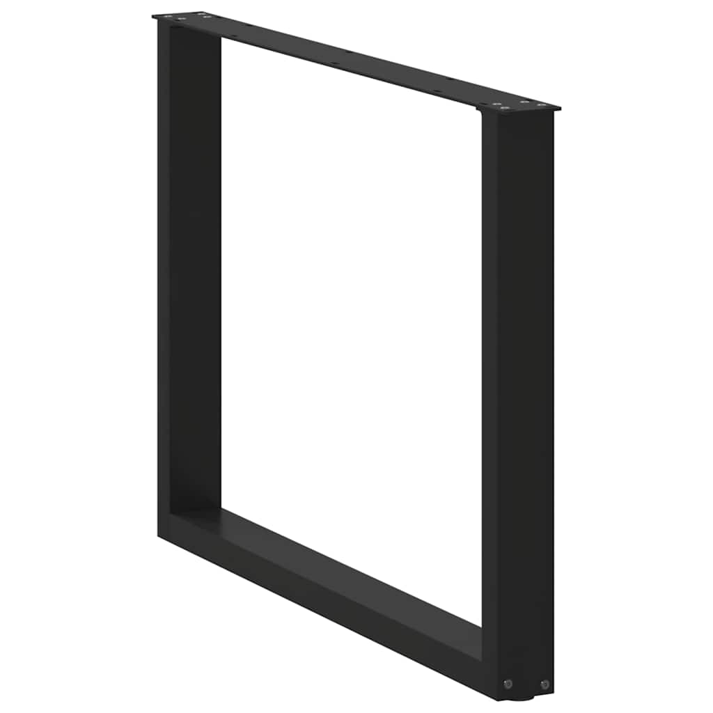 Valgomojo stalo kojelės, 3 vnt., juodos, 100x(72-73) cm, plienas, U formos