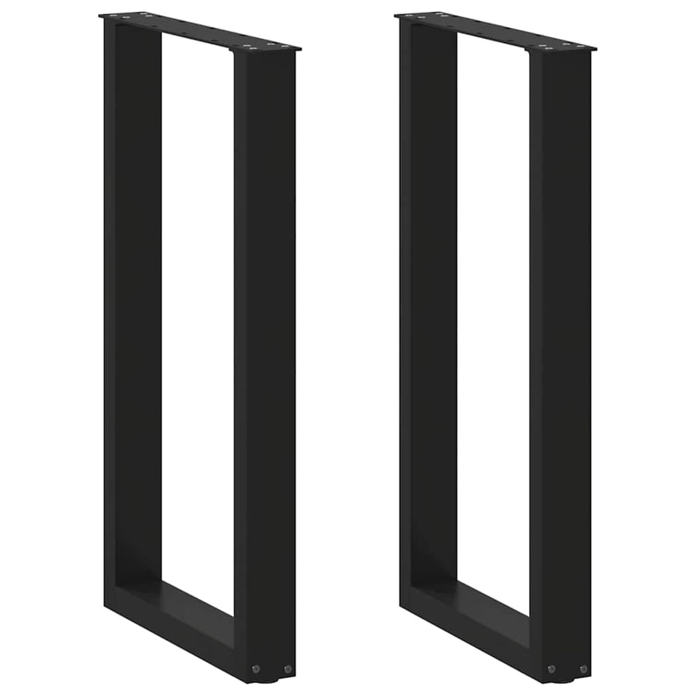 Baro stalo kojos, U formos, 2 vnt., juodos, 40x(90-91) cm, plienas