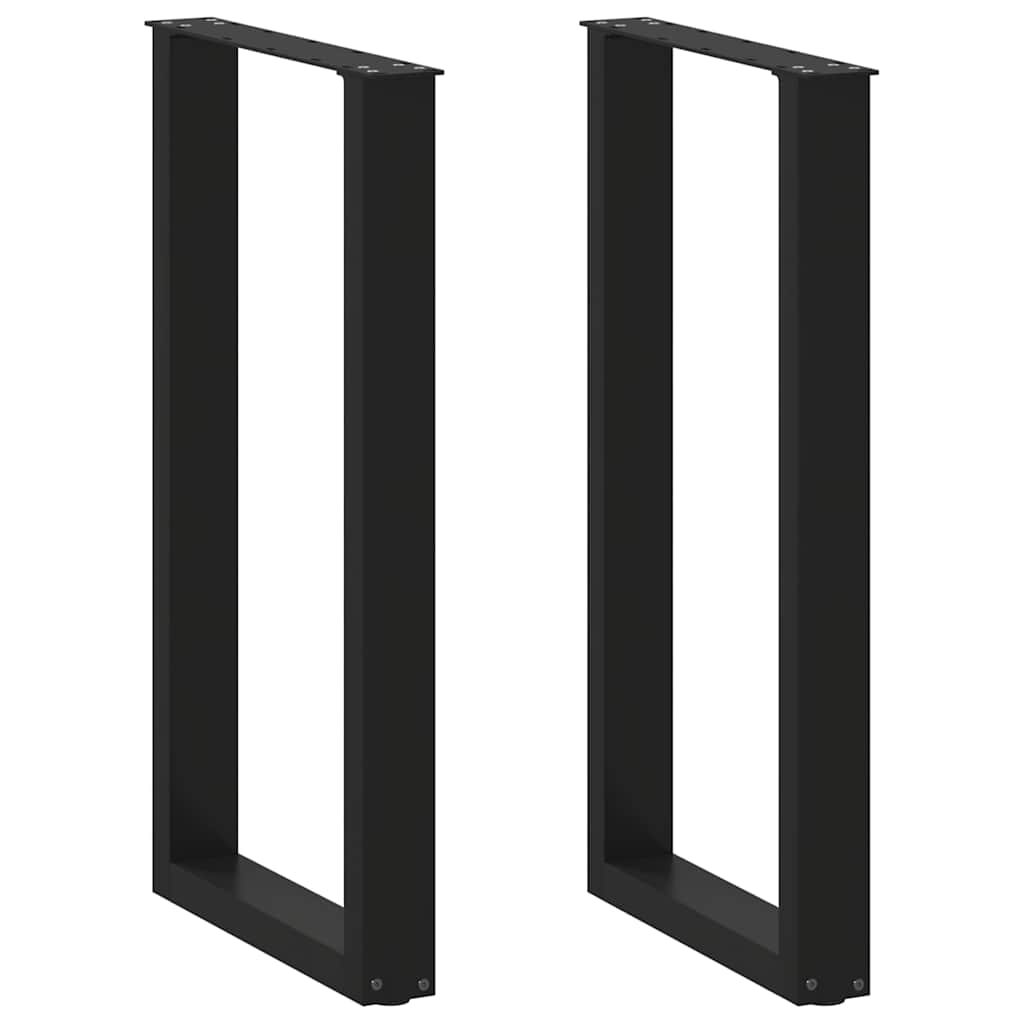 Baro stalo kojos, U formos, 2 vnt., juodos, 40x(90-91) cm, plienas