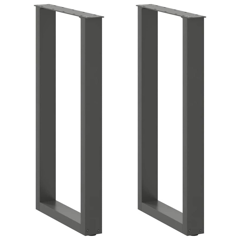 Baro stalo kojos, U formos, 2 vnt., antracito spalvos, 40x(90-91) cm, plienas
