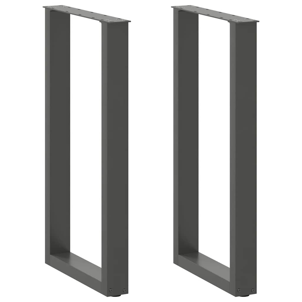 Baro stalo kojos, U formos, 2 vnt., antracito spalvos, 40x(90-91) cm, plienas