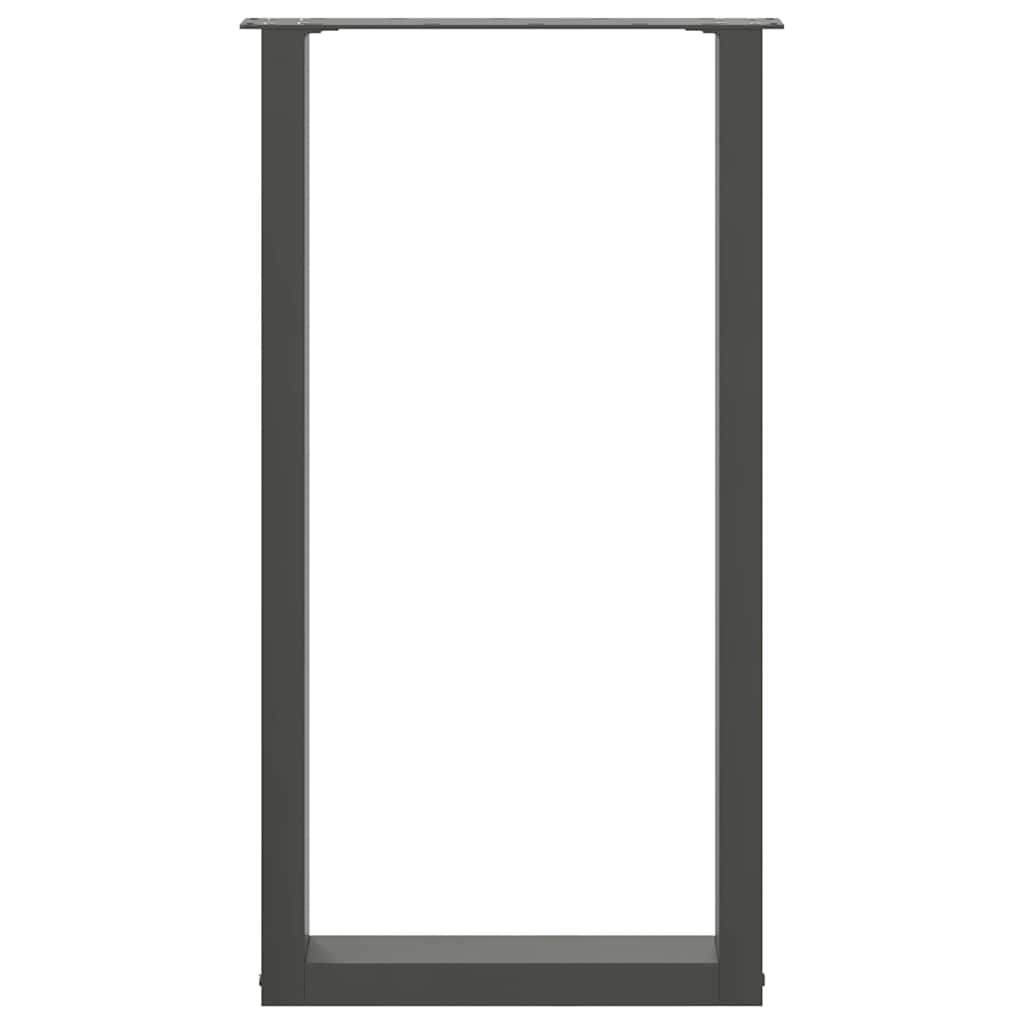 Baro stalo kojos, U formos, 2 vnt., antracito spalvos, 40x(90-91) cm, plienas