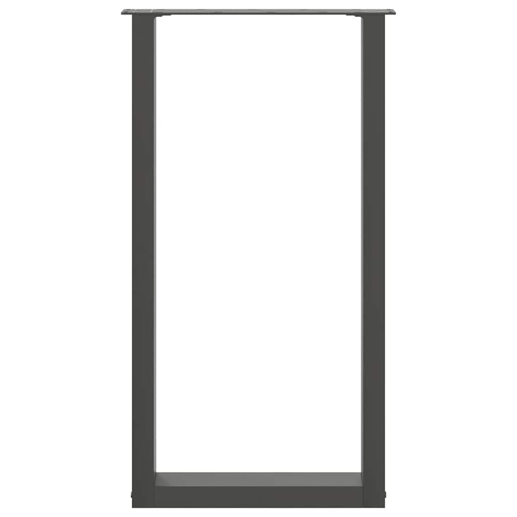 Baro stalo kojos, U formos, 2 vnt., antracito spalvos, 50x(90-91) cm, plienas