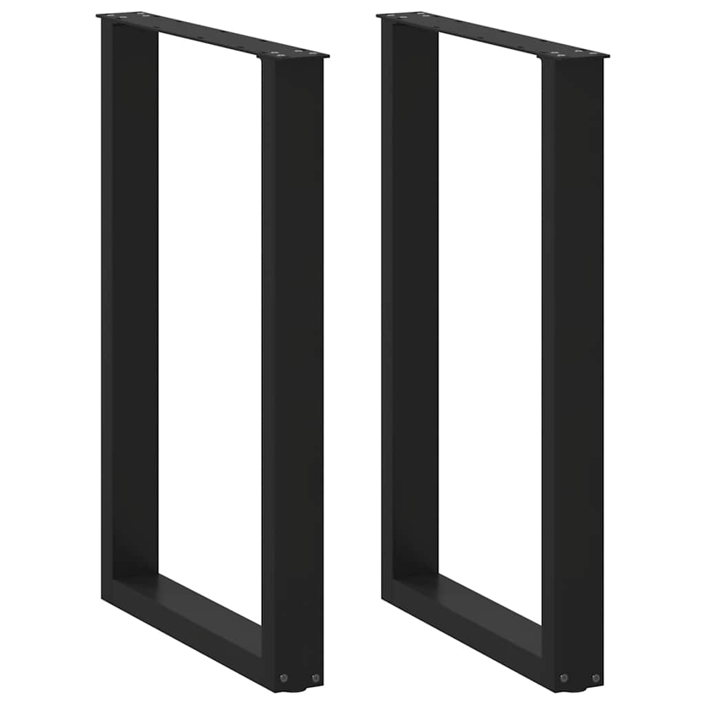 Baro stalo kojos, U formos, 2 vnt., juodos, 60x(90-91) cm, plienas