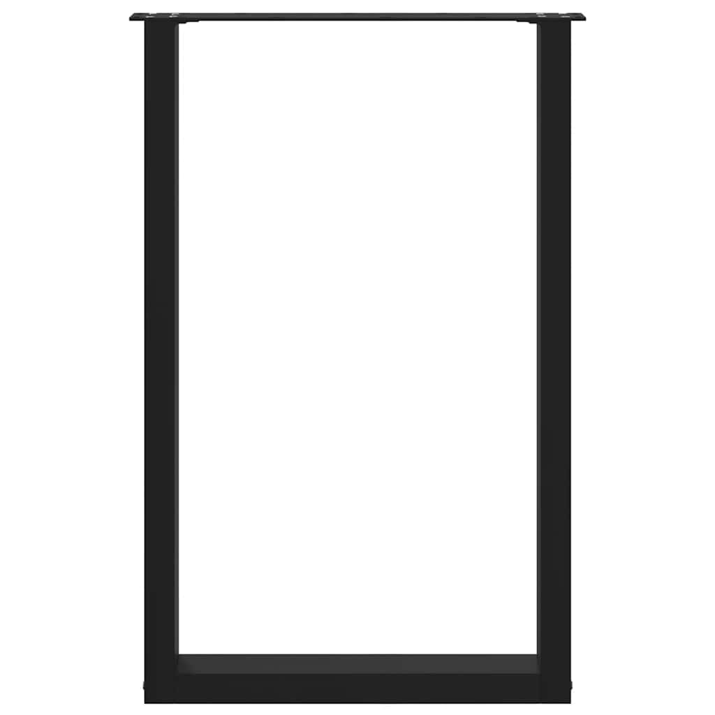 Baro stalo kojos, U formos, 2 vnt., juodos, 60x(90-91) cm, plienas