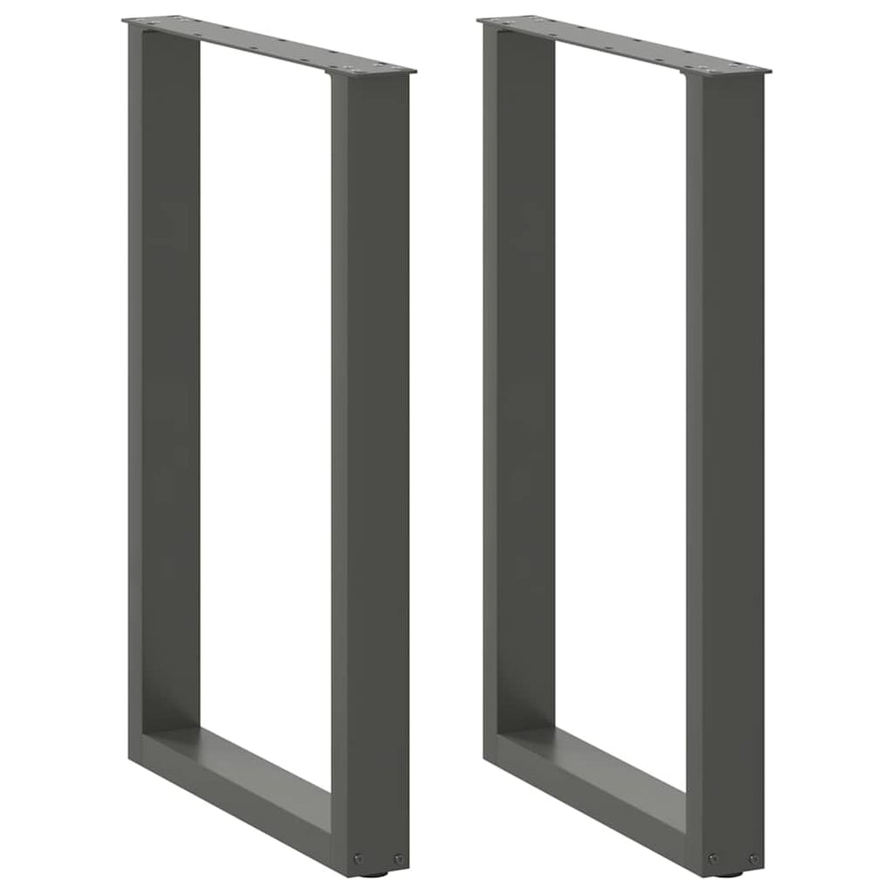 Baro stalo kojos, U formos, 2 vnt., antracito spalvos, 60x(90-91) cm, plienas