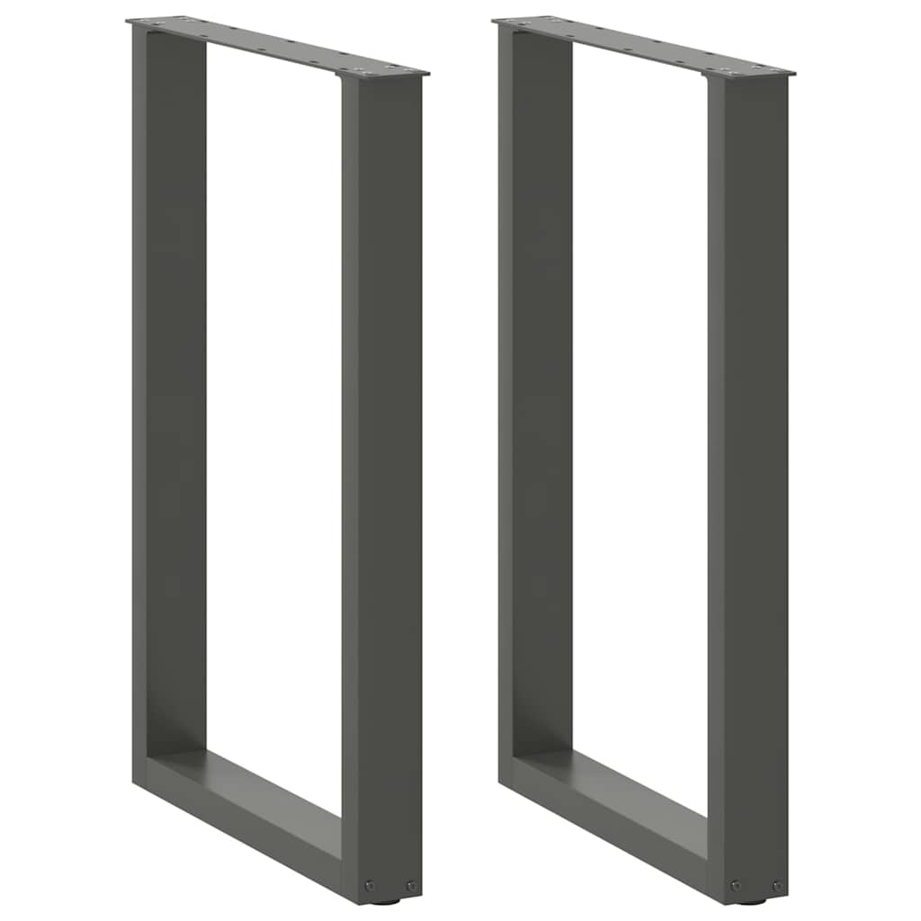 Baro stalo kojos, U formos, 2 vnt., antracito spalvos, 60x(90-91) cm, plienas