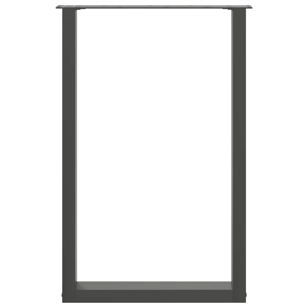 Baro stalo kojos, U formos, 2 vnt., antracito spalvos, 60x(90-91) cm, plienas